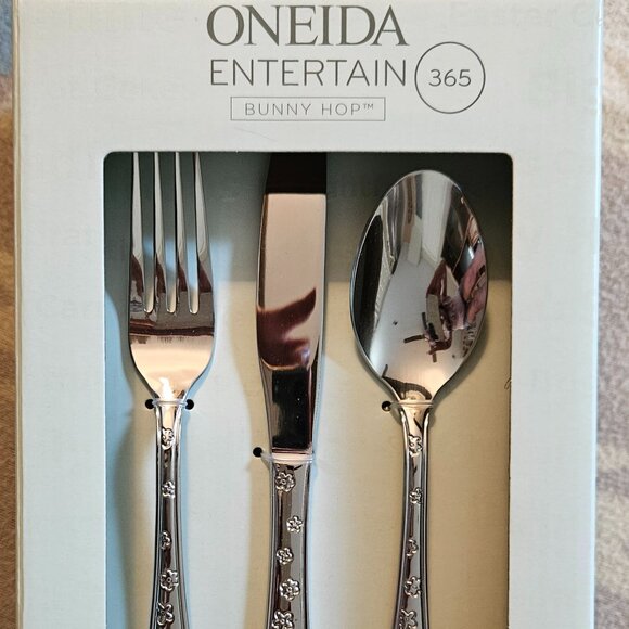Oneida Bunny Hop Flatware NEW 12 pc. Service for 4 - Picture 2 of 3